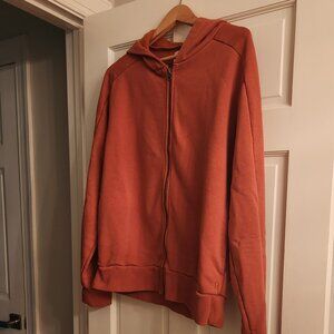 Pact Men's Pumpkin Orange Organic Cotton Hoodie - Size Large